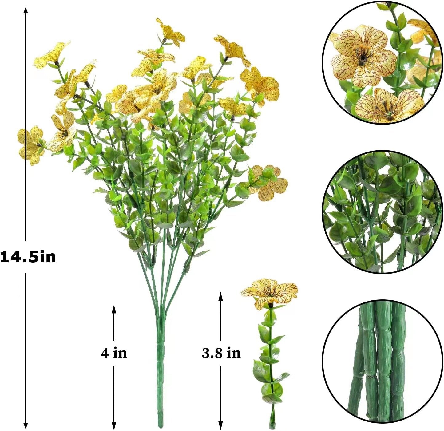 Yellow-🌺UV Resistant Colorful Artificial Flower