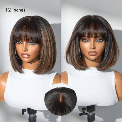 🔥Final 4 Hours: 46%OFF+Free Shipping:🌸Umberlee™ Yaki Straight Bob Wigs — Natural Texture, Soft Finish, Everyday Ready🌸