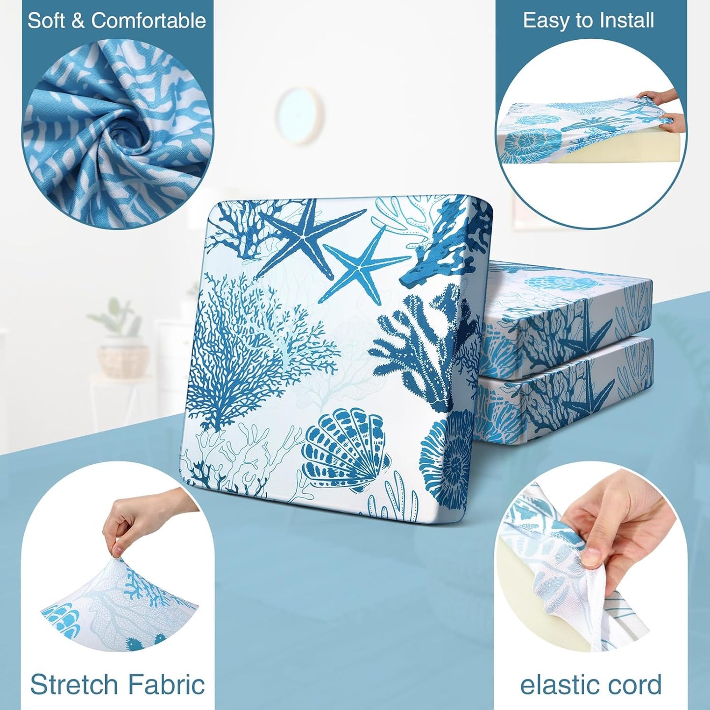 🛋️Easter Waterproof Patio Cushion Covers for Outdoor Patio Furniture & Indoor Sofa Cushions