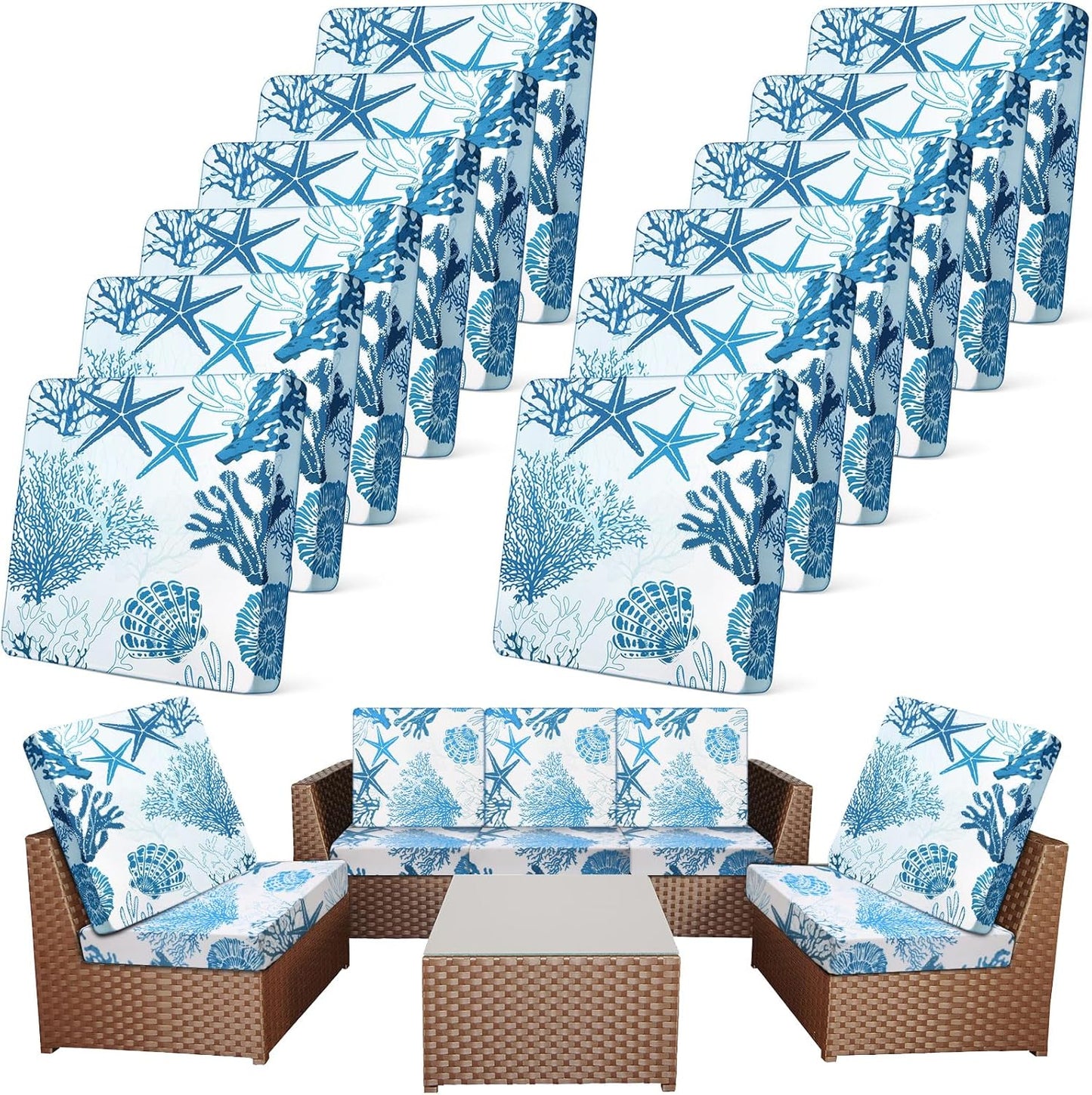 🛋️Easter Waterproof Patio Cushion Covers for Outdoor Patio Furniture & Indoor Sofa Cushions