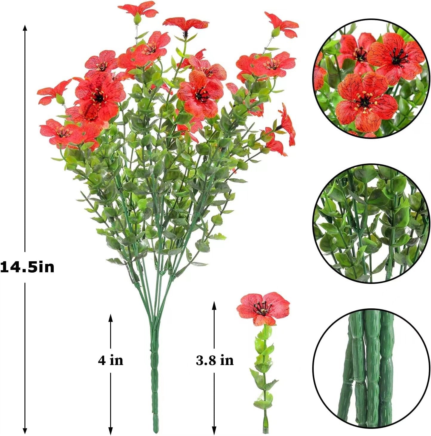 Sunset Red- 🌺UV Resistant Colorful Artificial Flower