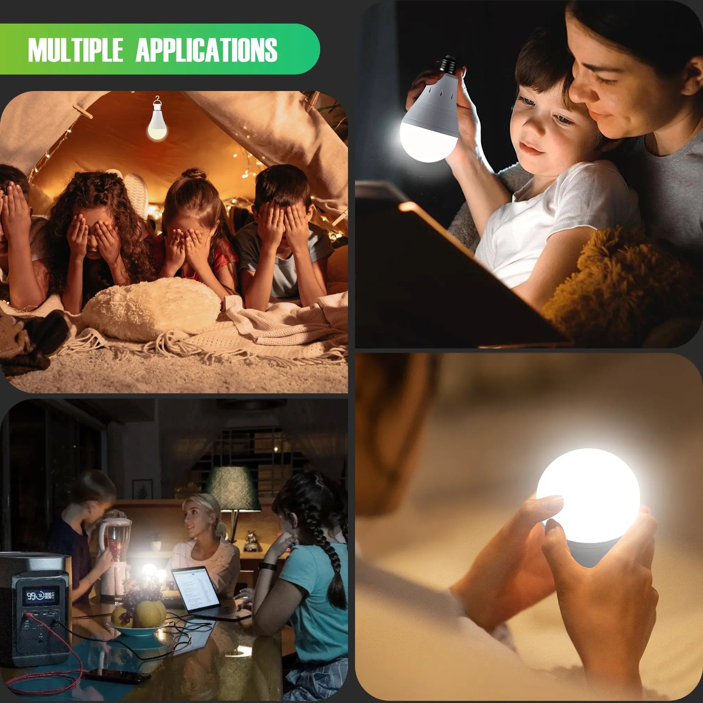 💡Umberlee Rechargeable Emergency Light Bulb