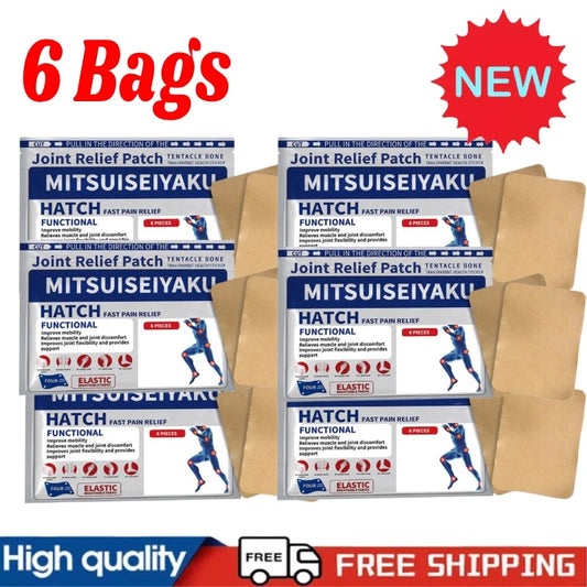 6X Joint Relief Patch, Mitsuiseiyaku Hatch Fast Pain Relief Functional N E W