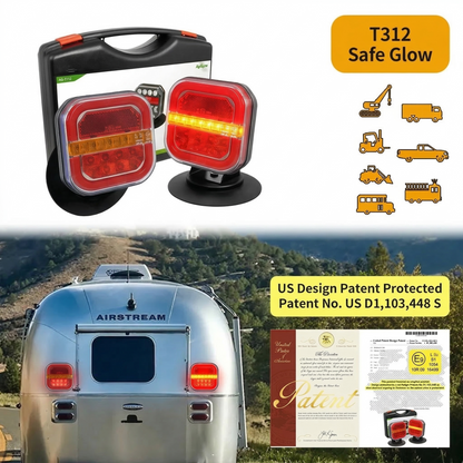 Universal Suction Cup & Magnetic Wireless Trailer Lights