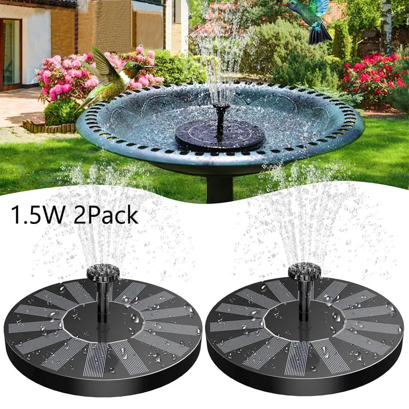 🌞Solar Fountain💧 – Solar Powered Bird Bath Pump, 1.4W Panel, 4 Nozzles