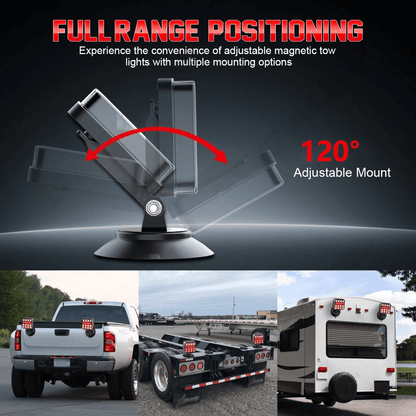 Universal Suction Cup & Magnetic Wireless Trailer Lights