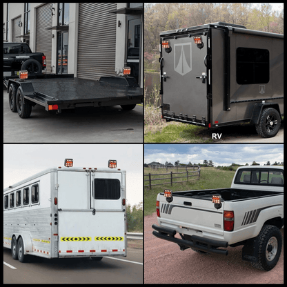 Universal Suction Cup & Magnetic Wireless Trailer Lights
